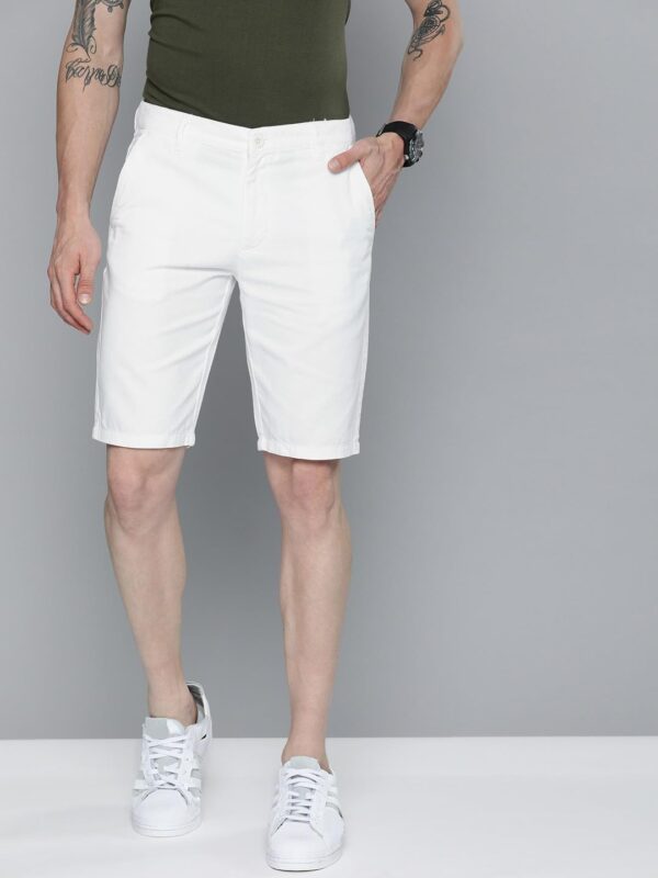 The Indian Garage Co Men Slim Fit Solid Mid Rise Shorts - Image 2
