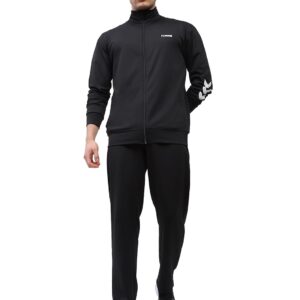 hummel Promo Men's All Weather Regular Fit Track Suit with Zipper and Pockets Comfortable Breathable Stretchable Soft Fabric for Everyday Use Ideal for Gym Training or Running Loungwear