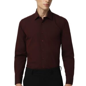 Van Heusen Men's Slim Fit Solid Formal Shirt