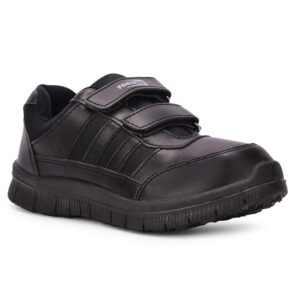 Liberty Force10 GOLA-03 Kids School Shoes with PVC Upper | Comfortable & Lightweight | PVC Sole | Padded Foam Insole | Quick-Wear Velcro Closure | Stylish & Modern