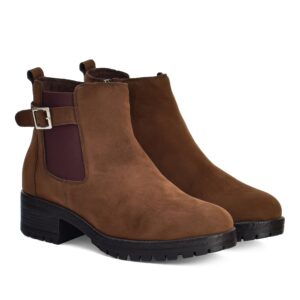 YOHO Chelsea Boot Suede for Women | Bold stylish strap| Elegance| attractive | premium | Fur Lining | Stylish Casual Shoes|Comfortable Fit