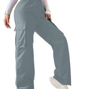 Aahwan Women's & Girls' Solid High Waist with Pockets Cargo Pants