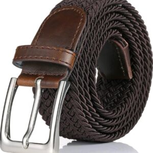 JETTREAM Canvas Belt For Men, Braided Stretchable Belt For Men & Women, Woven Fabric Hole Free Belt, Adjustable Upto 40 Inch Waist Size (Pack Of 1)