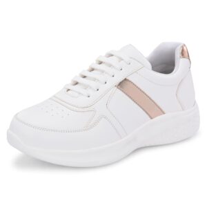 Centrino Womens 7617 Casual Shoes | Colorblock Sneakers with Ultra Soft Cushion Lace-Up Shoes All-Day Comfort | Trendy & Lightweight Design | Low Top Flat Sole