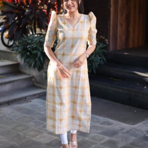 Sun Fashion And Lifestyle Women's Straight Printed Kurti with Crepe Lining