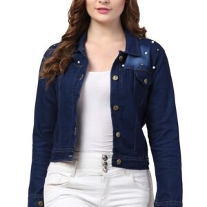 FUNDAY FASHION Women's Denim Blend Standard Length Jacket