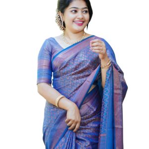 Avantika Fashion Women's Kanjivaram Soft Semi Silk Banarasi Sarees With Blouse Piece.