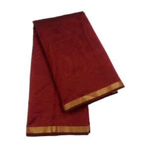 Royal Textiles Men's Chanderi Silk Plain Safa/Fetha/Pagdi/Turban Cloth For Wedding/Festival/Cultural Occasion (Maroon Color)
