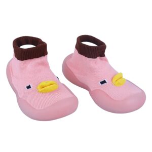 BabyMoo Cute Duck Style Anti-Skid Sock Shoes Ultimate Comfort and Style for Infants, Toddlers, and Kids Lightweight, Durable Rubber Sole Pull-On Design for Boy & Girls