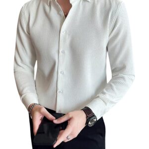 GRECIILOOKS Shirt for Men | Mens Casual Shirt | Men Stylish Shirt | Men Polycotton Shirt | Men's Regular Fit | Men Formal Shirt | Men's Solid Slim Fit