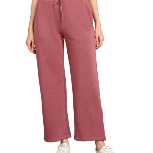 Alan Jones Clothing Solid Women's Relaxed Fit Wide Legs Track Pant