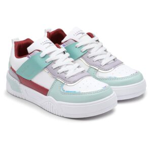 ASIAN Women's Paradise-06 White Casual Sneaker Shoes with Ultra Soft Cushion Lightweight Lace-Up Shoes for Women's & Girl's