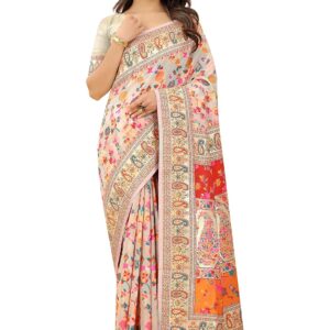 SWORNOF Womens Kanjivaram Banarasi Silk Saree Kanchipuram Patola saree