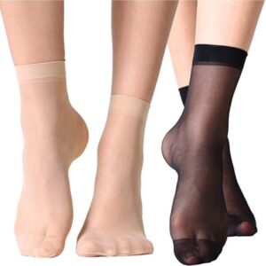 Adorazone 4 Pairs of Super-Thin Skinny Multi Ankle High Socks for Girls