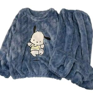 Cartoon Patch Winter Night Suit for Women Woollen Pack of 1