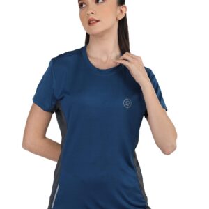 CHKOKKO Women Round Neck Dry Fit Gym Sports T-Shirt