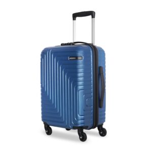 American Tourister Ivy Nxt 55CM Small Hard Luggage Polycarbonate Cabin Trolley Bags for Travel with Mounted TSA Lock for Men & Women - Blue