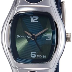 SF Quartz Analog Green Dial Plastic Strap Watch for Women-NS8989PP02