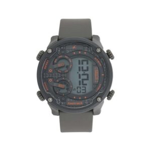 Fastrack Mens Analog Black Dial Black Band Silicone Watch