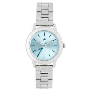 Fastrack Tropical Waters Quartz Analog Green Dial Metal Strap Watch for Girls-NS68008SM07