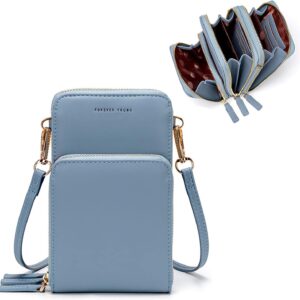 Valerie Small Crossbody Cell Phone Bag for Women Mini Over Shoulder Handbag Purse with Credit Card Slots