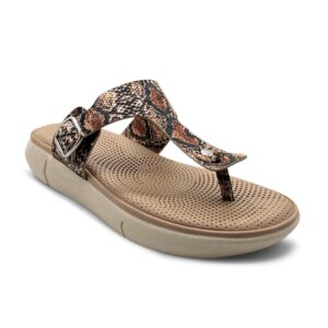 KazarMax Amelia Lightweight | Cushioned | Bounce Back | Floral Printed Flat Thong Sandals For Women