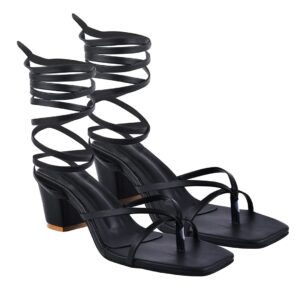 Shoetopia Stylish Tie-up Heeled Sandals Women & Girls