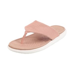 Mochi Women's Comfy Fashion Flyknit Fabric Flat Casual Slipper Slip-on Sandals