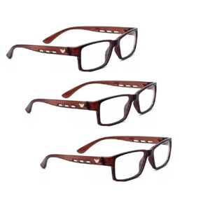 CRIBA Premium Pack of 3 Multicolor Reading Glasses Power Unbreakable+0.75+1.00+1.25+1.50+1.75 +2.00+2.25 +2.50+2.75+3.00+3.25 For Single Vision Power Eyeglass – Vol 5