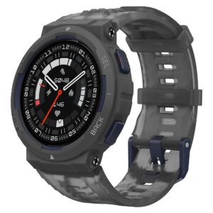 Amazfit Active Edge 46mm Smart Watch, Built in GPS, Ultra-Long 16-Day Battery Life, 10 ATM Water Resistance, for iOS and Android, Accurate Readings, Train Smarter with Zepp Coach™ (Midnight Pulse)
