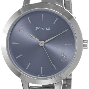 Sonata Play Blue Dial Women Watch With Stainless Steel Strap-NS8141SM07