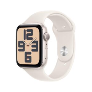Apple Watch SE (2nd Gen, 2023) [GPS 44mm] Smartwatch with Starlight Aluminum Case with Starlight Sport Band. Fitness & Sleep Tracker, Crash Detection, Heart Rate Monitor, Retina Display
