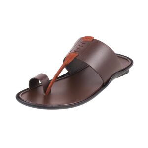 Mochi Men's Faux Leather Everyday Kolhapuri Inspired Stylish Sandals
