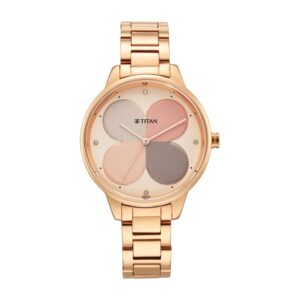 Titan Purple Glam It Up Analog Multicoloured Dial Women Watch with Stainless Steel Strap-NS2648WM02