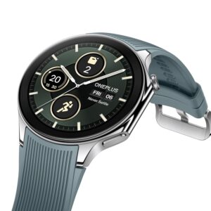 OnePlus Watch 2 with Wear OS 4,Snapdragon W5 Chipset,Upto 100Hrs Battery Life,1.43'' AMOLED Display,Stainless Steel & Sapphire Crystal Build,Dual Frequency GPS,5 ATM,IP68 & BT Calling (Radiant Steel)