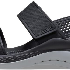 crocs womens LiteRide Sandal Black/Light Grey Sandal - 4 UK (W6) (206711-02G)