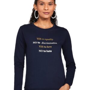 Max Women Cotton Printed Round Neck Sweatshirt