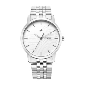 Fastrack Urban Camo White Dial Analog Mens Stainless Steel Watch for Guys-NS3295SM01