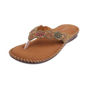 Metro Women's Faux Leather Fashion Slip-on Sandal