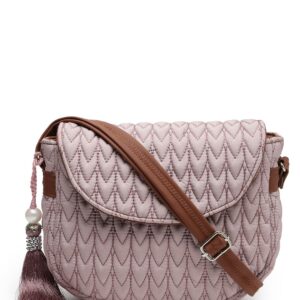 Anekaant Uno Chevron Quilted Polyester Sling Bag