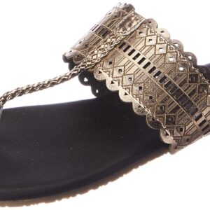 Bata Women's METALLIC TR E Toe Ring Slippers