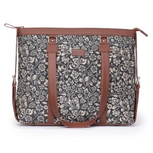 ZOUK Vegan Leather Women's Office Bag for 15.6 inch Laptop, MacBook
