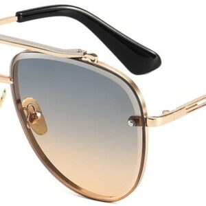 ELEGANTE UV Protected Driving Vintage Pilot Gradient Metal Body Aviator Sunglasses for Men and Women