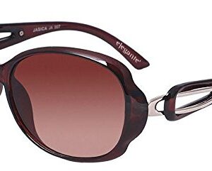 ELEGANTE UV Protected Brown Oval Sunglasses for Women and Girls