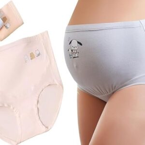 AKADO Pack of 2 Cotton Pregnancy Panty for Women Soft Panty for Women in Pregnancy Soft Breathable Under The Bump Pregnancy Postpartum Underwear (Multicolour)
