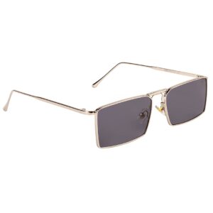 Voyage UV Protected Square Men & Women Sunglasses - (2057MG3573Z | Black Lens | Silver Frame)