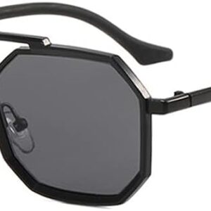 ELEGANTE UV Protected Vintage Square Sunglasses for Men, Polygon Metal Frame Inspired from Pathan Sunglasses