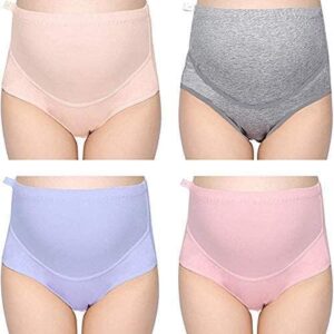 Fashiol Women's High Waist Cotton Stretch Briefs | Full Coverage Maternity Panties | Ideal for Pregnancy & C-Section Recovery | Comfort Combo Pack | Pack of 2 | Peach & Beige