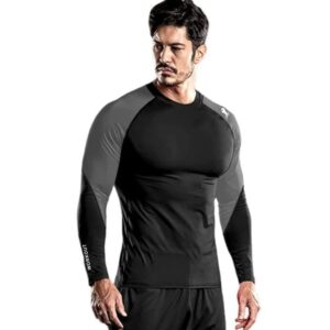 JUST RIDER Compression t Shirts for Men Men's Full Sleeve Compression Shirt - Athletic Base Layer for Fitness, Cycling, Training, Workout, Tactical Sports Wear - Cool Dry Running T Shirt