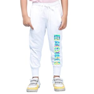 Nusyl Boy's Awesome Text Printed Trackpants |Regular Fit Joggers for Boys|Stylish Boys Lower|Boy's Casual Lower Activewear Trousers|Track Pant with Two Side Pockets|